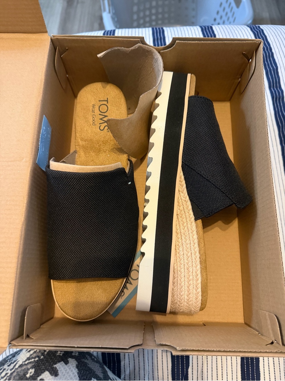 TOMS Black Canvas Diana Mule - Picture 1 of 2